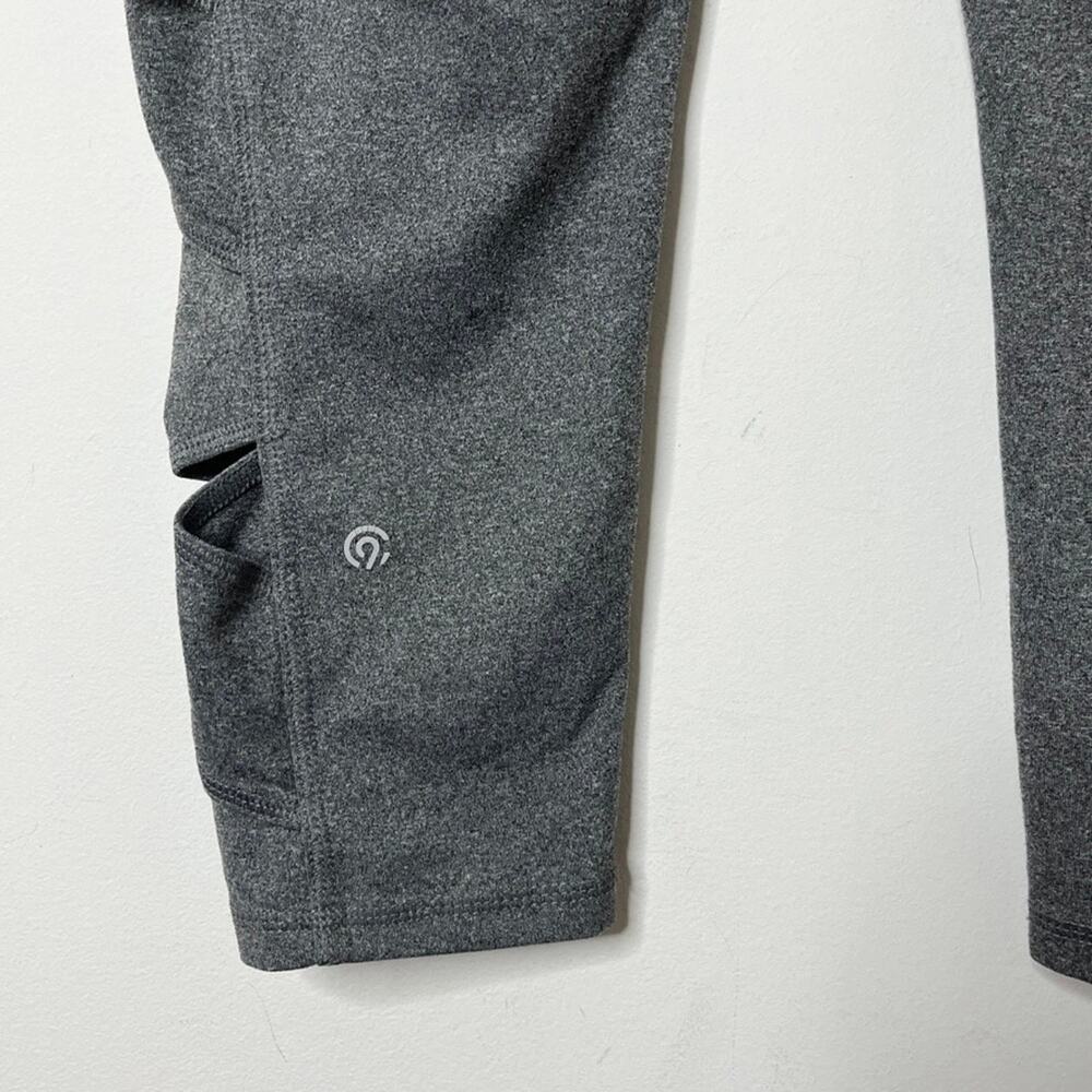 C9 Champion Women's Freedom Capri Leggings S Gray Criss Cross Cut Outs Athletic - Picture 6 of 7